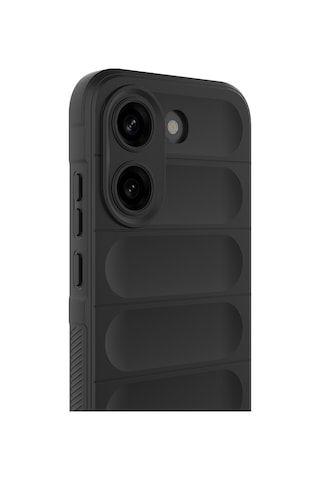 Xiaomi Poco X8 Pro Kılıf Elde Tutma Kolaylıkla Kaydırmaz Kenar Line Dizayn Optietnik Kapak Siyah