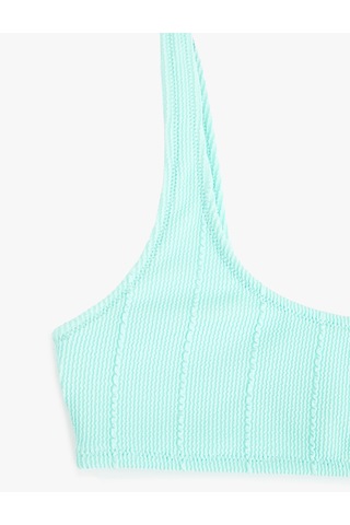 Koton Spor U Yaka Dokulu Bralet Bikini Üstü Green 5sak10175mm Yeşil