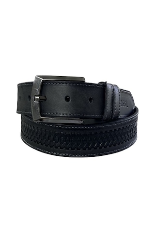 Fossil Gri Desenli Hakiki Deri Spor Kemer 4cm-125cm Gri