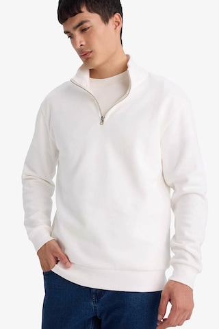 Defacto Dik Yaka Yarım Fermuarlı Sweatshirt F9323ax26spwt32 Beyaz-wt32
