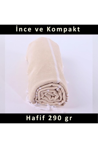 Püskül İnce Plaj Havlusu, Klasik Çizgili Peştemal Banyo Havlusu