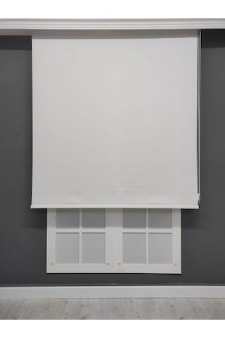Beyaz Mat Polyester Stor 160x150 Çok Renkli
