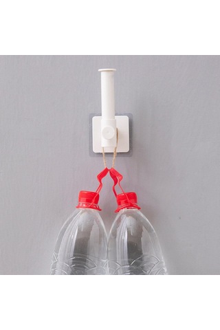 Xiyyadms Mutfak Çeşitli Gereçleri Saklamak İçin Uçsuz Uzaklığa Genişletilebilir, Delme Yok, Su Geçirmez, Sağlam Abs Malzemeli Duvar Takımı 4 Adet Kanca Siyah