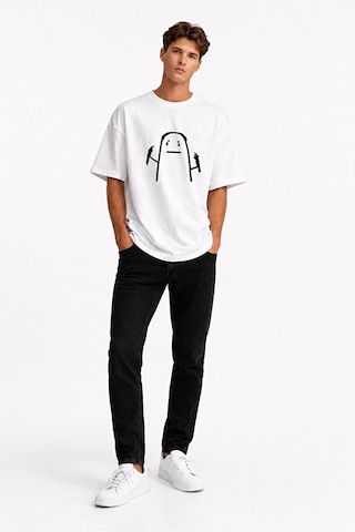 Nevermind Saç Yolma Temalı Çift Kombini Oversize Unisex Tişört Sevgili Tişö Beyaz
