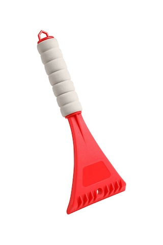 Vkemall Kırmızı Pp+eva Mini Araba Buz Kırıcı - Soğukta Camı Temizleyen, El Aynalı Kolu İle Kırmızı