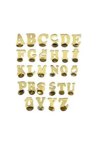 Gold Aynalı Pleksi (A - Z) Harf veya rakam (11Cm x 6 Cm) 1 Adet