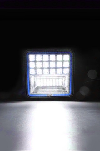 Off Road 12-24 Volt Kare Sis Farı Drl Mavi 4 İnç 126 W Oto Çalışma Lambası