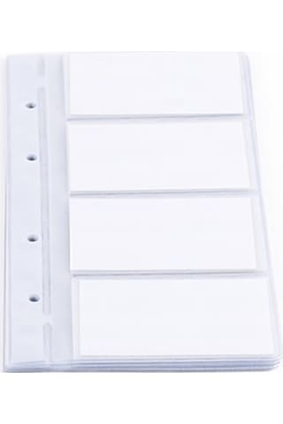 KARTVİZİT ALBÜMÜ YEDEĞİ 4 SIRALI 96 KARTLIK 237 ŞEFFAF 12X25,5 CM