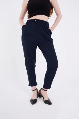 Defymoda Tam Kalıp Basic Eşofman Pantolon - Lacivert Lacivert