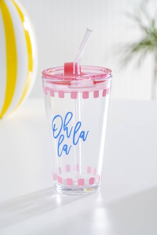 Acar Vicenza Pipetli Cam Bardak Pembe - 400 Ml