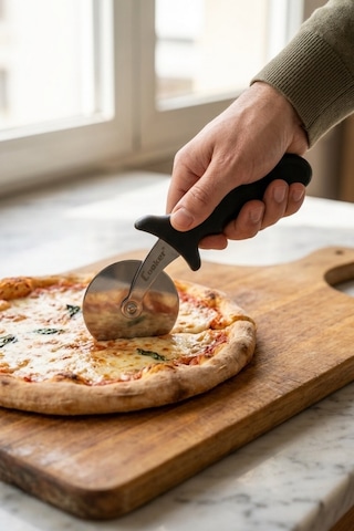 Cooker 7.5 Cm Çelik Pizza Ruleti Yk1869 Siyah