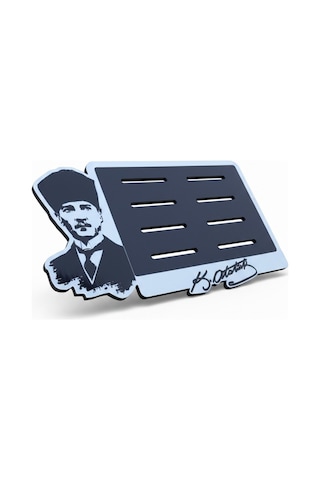 Atatürk Siluet İmza Motor Plakalık Plaka Çerçevesi 1 Adet Esnek Plakalık Motor Plakalık Pleksi Atatürk İmzalı Pleksi Plakalık Lazer Kesim Plaka Çerç