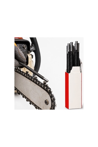 Algarıde Eng Motorlu Testere Eğe Seti 12'li 5.5 Mm 7/32" 3/8 Ayak Zincirler Yuvarlak Eğe