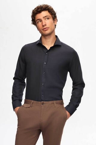 D'S Damat Ds Damat Slim Fit Lacivert Italyan Yaka Dar Kesim Klasik Kravatlık Uzun Kollu Kolay Ütülenebilir Ne 2HF02ORT5185 Lacivert