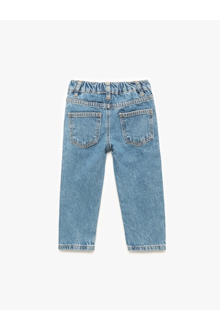 Koton Pamuklu Cep Detaylı Denim Pantolon Orta İndigo 6wmg40007ad Indigo