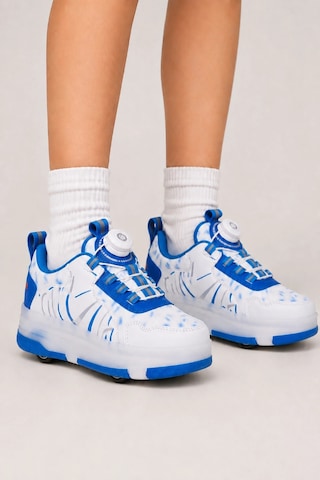 Odin Tekerlekli Işıklı Çocuk Spor Ayakkabı Rahat Patenli Sneaker - Mavi