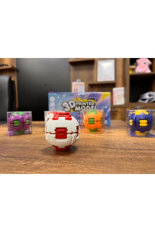 Masita Stress Relief Press Rotating Fidget Ball / Bas Çevir Rahatla 360 Derece Dönen Stres Giderici Fidget Topu 1 Adet