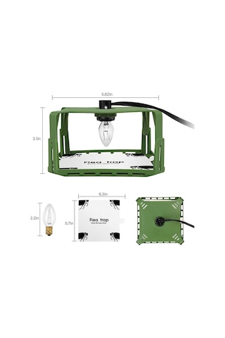 1pcs Sk121 Kare Sinek Tuzağı Pire Tuzağı Evcil Hayvan Evi Pire Işık Yakalayıcı Uk Fiş , Boyut:1 Adet