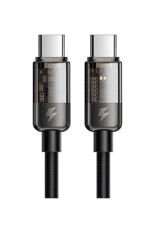 Mcdodo Ca-2840 Typec Typec 100w Ledli Power Off Hızlı Data Sarj Kablo 1.2m-siyah