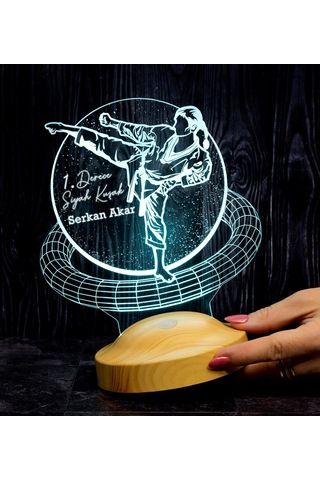 karateci Hediyesi, Karate Tekvando Judo Sporcuya Hediye 3D Led Lamba