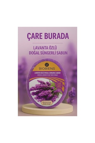 Biobiens Süngerli Sabun 130gr. Lavanta Diğer