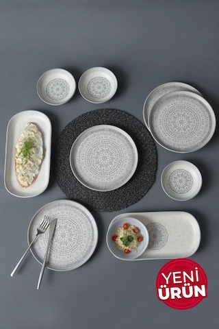 Stone Kahvaltı Takımı 10 Parça 4 Kişilik 21426-27 Gri