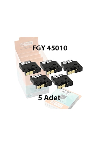 Dymo D1 Muadili Etiket Plastik Şeffaf - 12 Mm X 7 Mt - 45010 - Eko Paket 5 Li