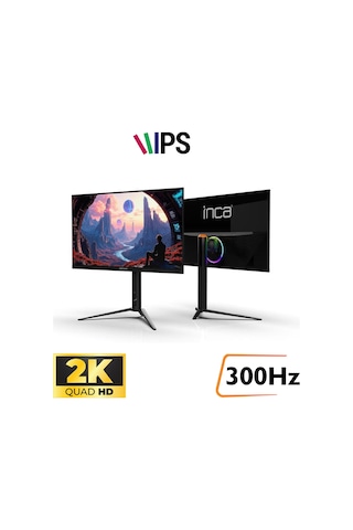 Inca 27" Ips Ilm-272kxg 0.5ms 300hz Hdmı-dp Pivot Gaming Monitör 2560 X 1440