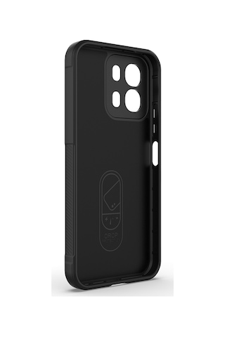 Maks Technology Oppo A6x Uyumlu Kılıf Esnek Tpu Oyuklu Arka Yüzey Tasarımlı Mkst Etnik Silikon Kapak - Siyah
