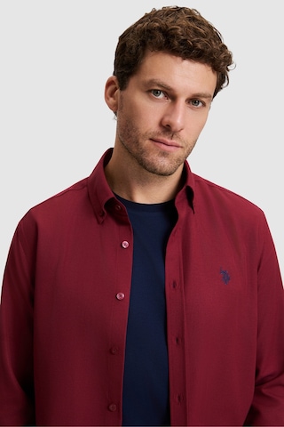 U.S. Polo Assn. Erkek Bordo Uzun Kollu Basic Gömlek 50324708 Vr014