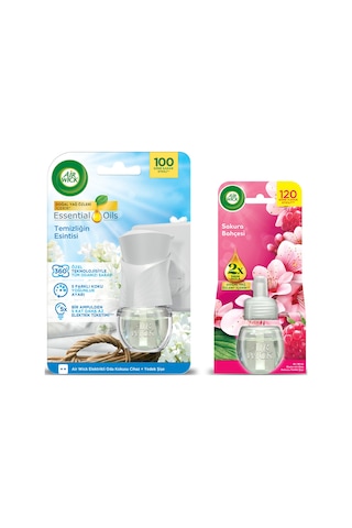 Air Wick Elektrikli Oda Kokusu Kit Temizliğin Esintisi + Yedek Şişe Sakura Bahçesi
