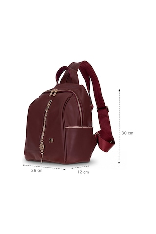 Bloominbag Burkley Avelıne Bordeaux Wine Pu Deri Kadın Sırt Çantası bordo