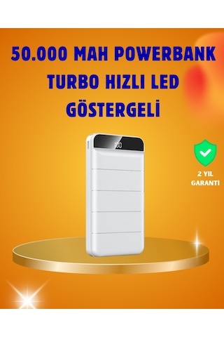 50000mah Led Göstergeli Taşınabilir Şarj Cihazı