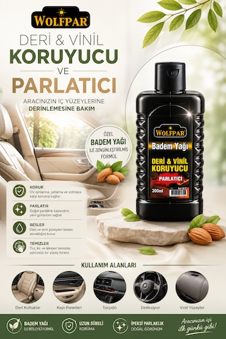 Deri Vinil Koruyucu Parlatıcı Badem Yağlı 1