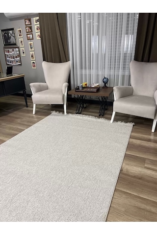 Sanat Halı Lora Plus 3955 Gri İskandinav Halı Gri