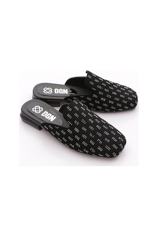 Dgn T0011 Kadin Terlik Siyah Platin