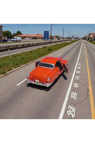1953 Kırmızı Cadillac Serıes 62 Coupe Diecast Çek Bırak Model Araba Diğer