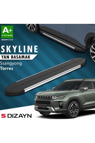 S-dizayn Ssangyong Torres Skyline Krom Yan Basamak 183 Cm 2023 Üzeri A+ Kalite