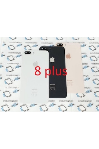 Apple Uyumlu iPhone 8 Plus Arka Pil Kapak Kamera Lensli ( Yazılı Cam) (141081366)