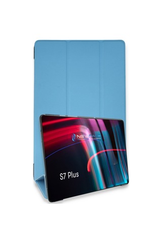 Galaxy T970 Tab S7 Plus 12.4 Kılıf Tablet Smart Kılıf - Mavi Diğer