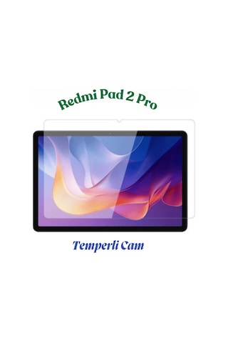 Fuchsia Redmi Pad 2 Pro İle Uyumlu 12.1 İnç Tablet Temperli Cam Ekran Koruyucu