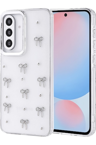 Galaxy A56 Uyumlu Kılıf Airbag Tasarımlı Simli Şeffaf Zore Kutup Kapak - Fiyonk Fiyonk