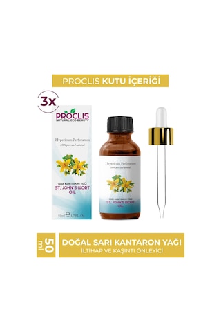 Proclis Doğal Sarı Kantaron Yağı 3 x 50 ML