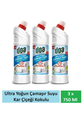 Doa Ultra Çamaşır Suyu Kar Beyazı 3 X 750 Ml 3'lü Set