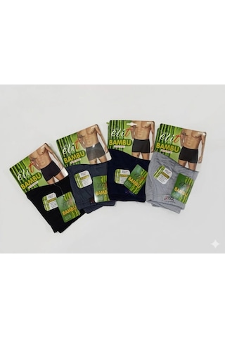 Tutku Elit 1254 Erkek Elastan Bambu Boxer 6 Adet Çok Renkli