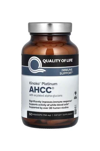 Qualıty Of Lıfe Kinoko Platinum Ahcc, 60 Vegi Capsul.abd Men...