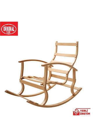 Herev Sallanan Sandalye / Baba Koltuğu / Berjer /ahşap Sandalye Yeşil