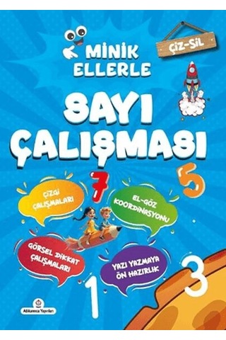 Çiz - Sil Minik Ellerle Sayı Çalışması Kalem Hediyeli - Fglt-801526 Çiz - Sil Minik Ellerle Sayı Çalışması Kalem Hediyeli - Fglt-801526