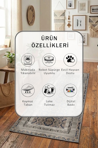 Sur Yıkanabilir Yolluk Mor