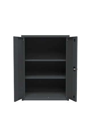Çelik Dosya Dolabı Metal Dolap Ofis Dolapları Arşiv,garaj,bahçe,kiler,balkon 92x42x110 Koyu Gri